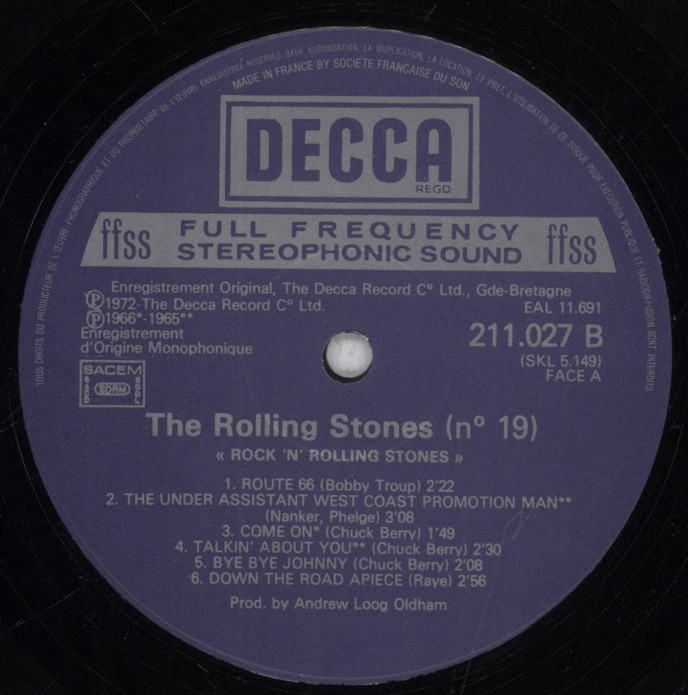 The Rolling Stones Rock 'n Rolling Stones French vinyl LP album (LP record) ROLLPRO845494