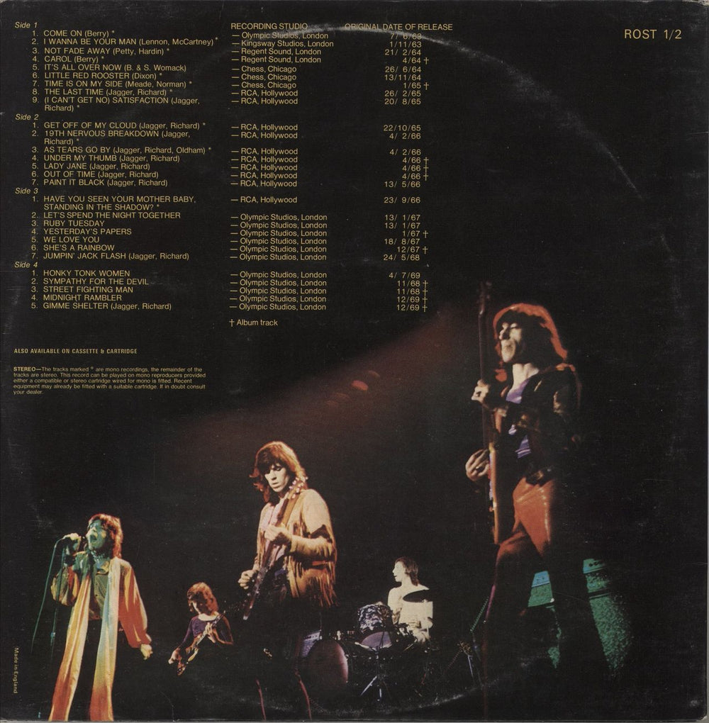 The Rolling Stones Rolled Gold - 1st - VG UK 2-LP vinyl record set (Double LP Album)