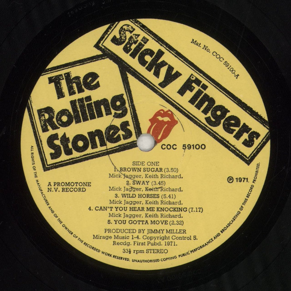 The Rolling Stones Sticky Fingers - BLANK - G + Insert UK vinyl LP album (LP record) ROLLPST855177