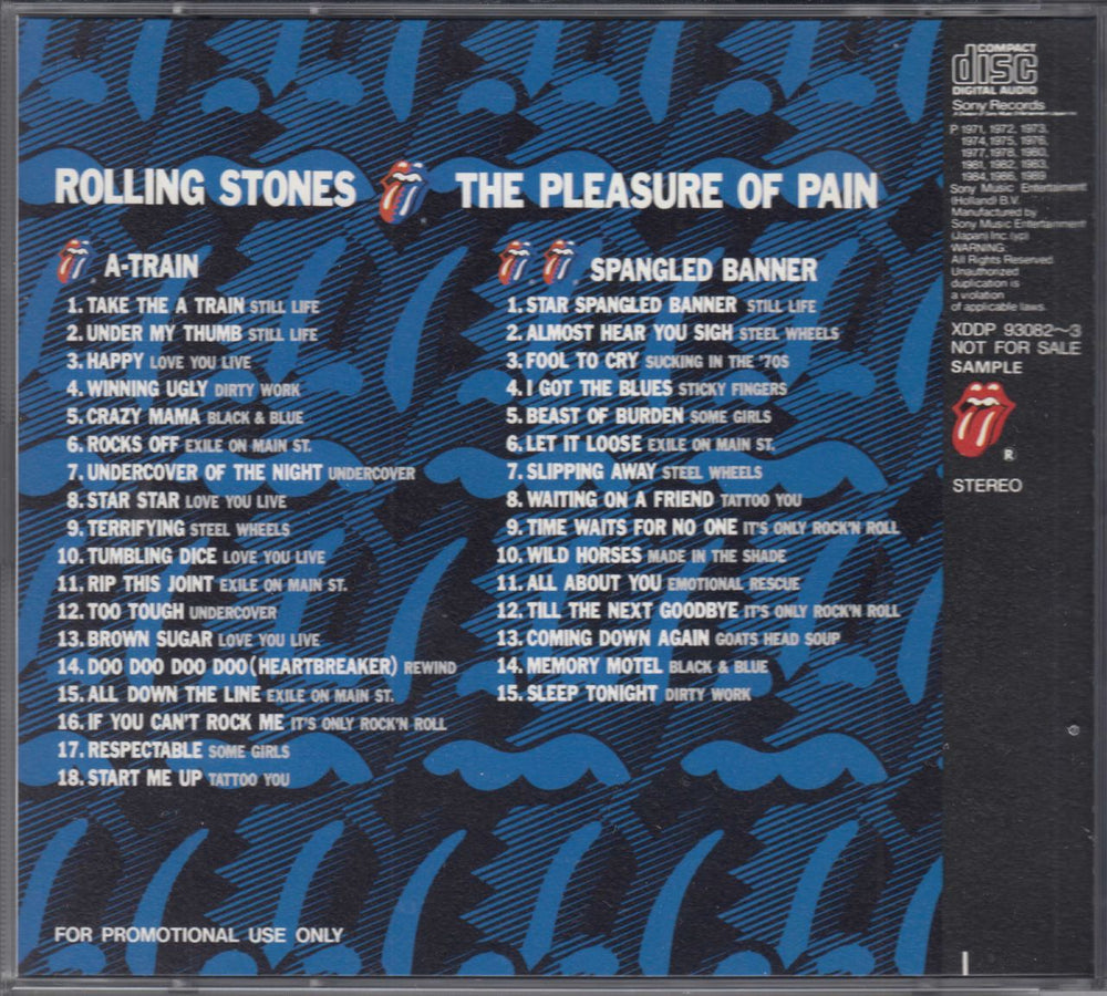 The Rolling Stones The Pleasure Of Pain Japanese Promo 2 CD album set (Double CD)