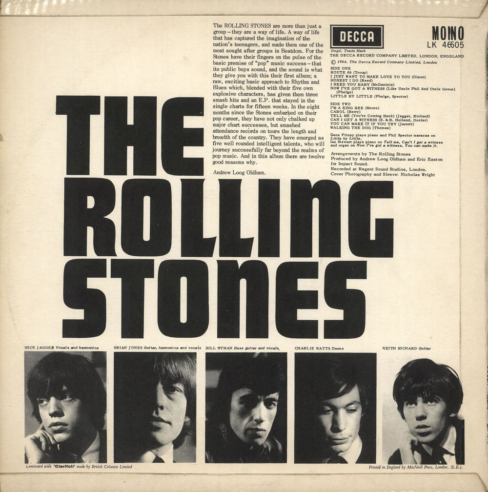 The Rolling Stones The Rolling Stones - 3rd - EX - F/B UK vinyl LP album (LP record)