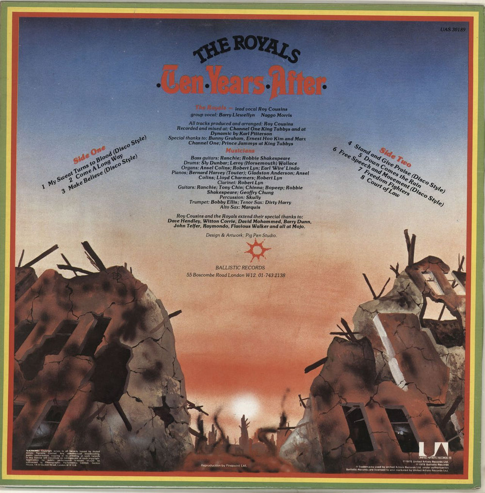 The Royals Ten Years After UK vinyl LP album (LP record)