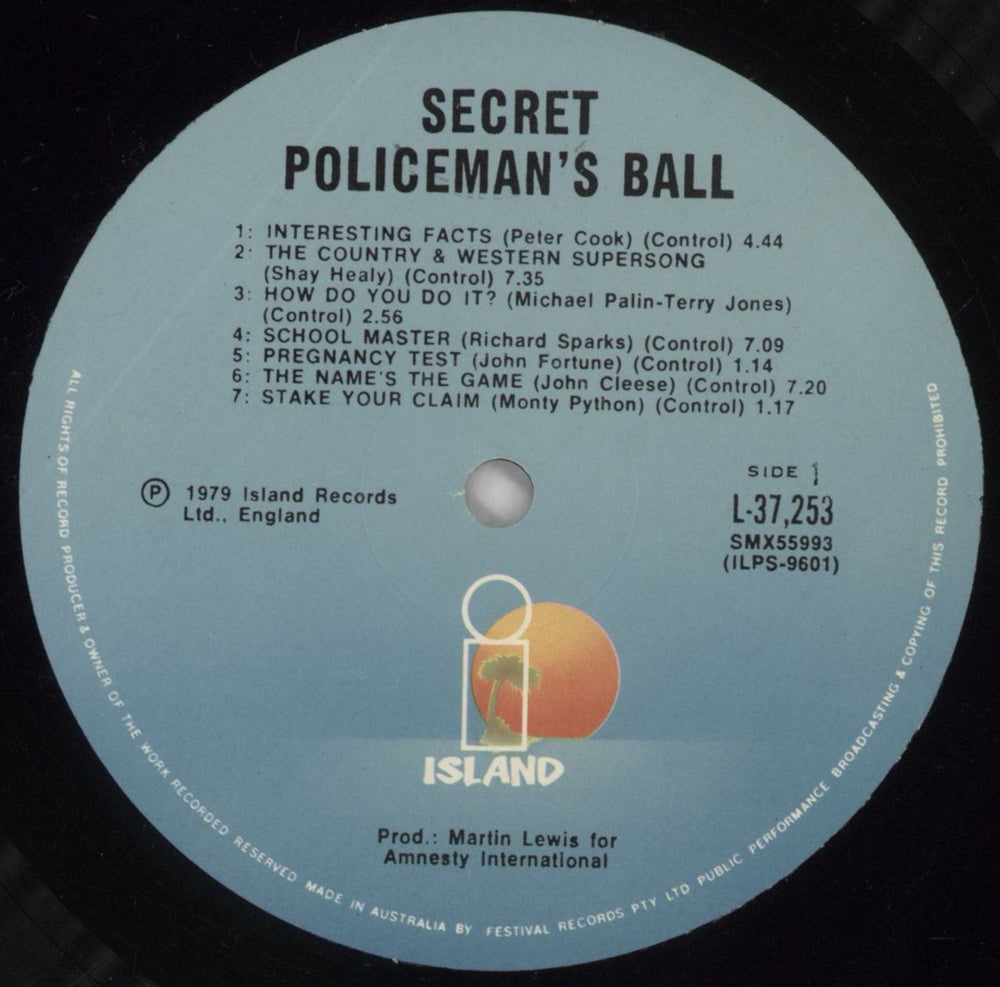 The Secret Policeman's Ball The Secret Policeman's Ball Australian vinyl LP album (LP record) U3OLPTH860285