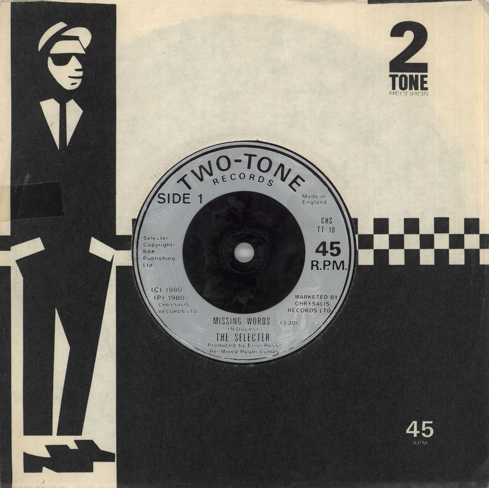 The Selecter Missing Words - Inj - EX UK 7" vinyl single (7 inch record / 45) CHSTT10