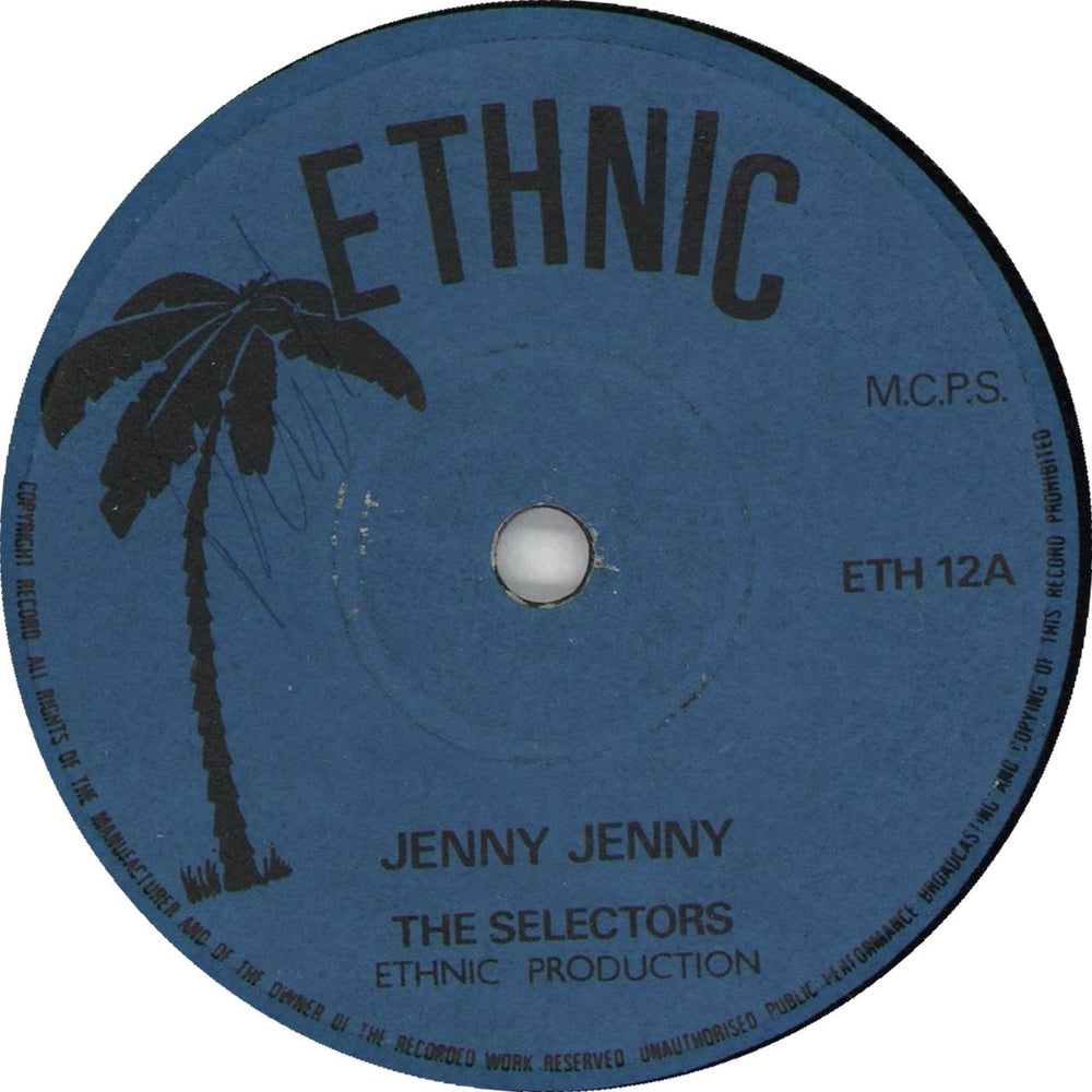 The Selectors Jenny, Jenny UK 7" vinyl single (7 inch record / 45) ETH12