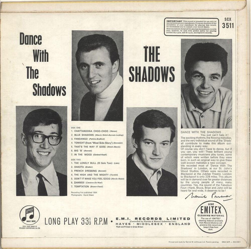 The Shadows Dance With The Shadows - One box UK vinyl LP album (LP record)