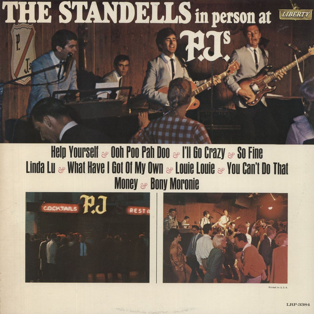 The Standells In Person At P.J.'s US vinyl LP album (LP record) LRP-3384