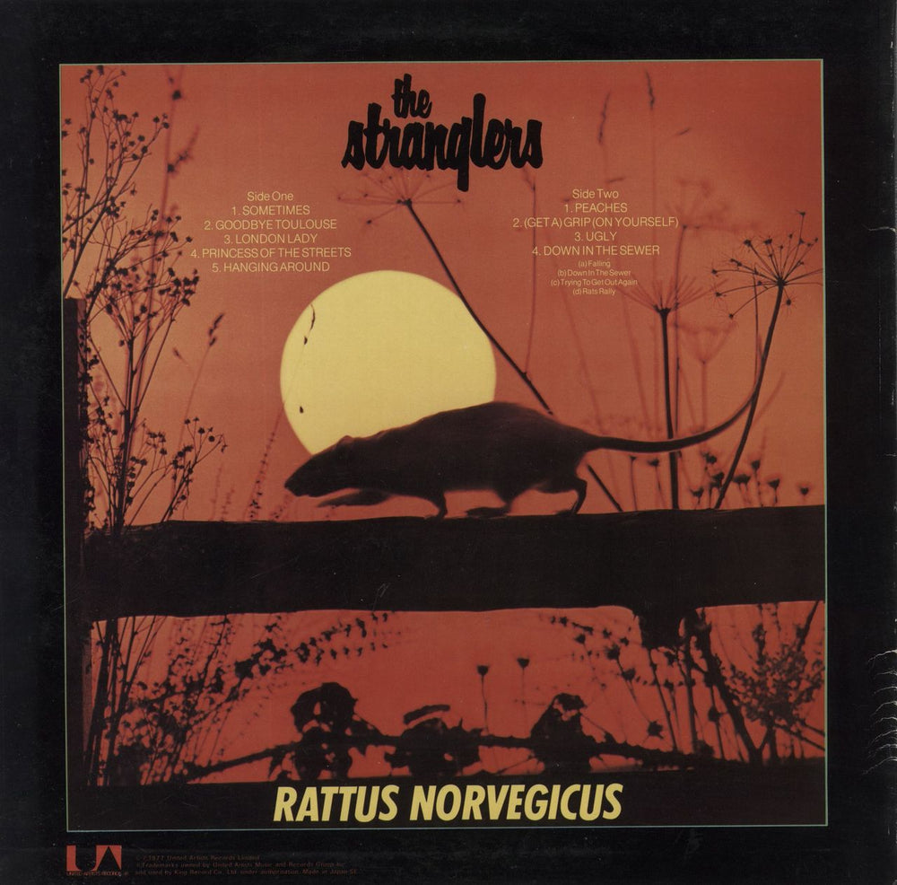 The Stranglers Rattus Norvegicus Japanese vinyl LP album (LP record)