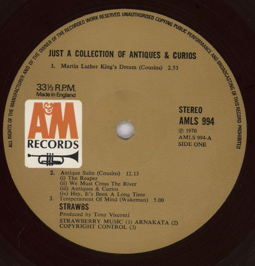 The Strawbs Just A Collection Of Antiques And Curios - 1st - Speckled Vinyl UK vinyl LP album (LP record) SRBLPJU834322