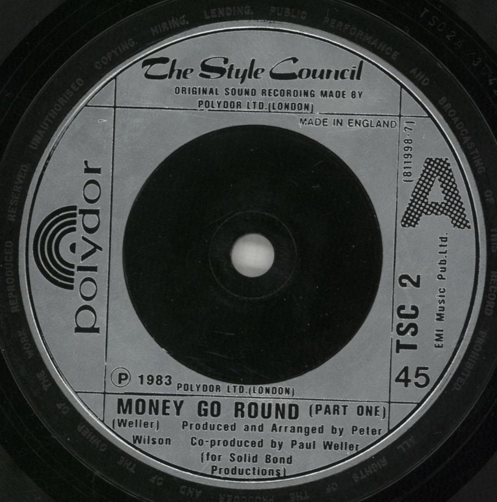 The Style Council Money-Go-Round UK 7" vinyl single (7 inch record / 45) STY07MO49460
