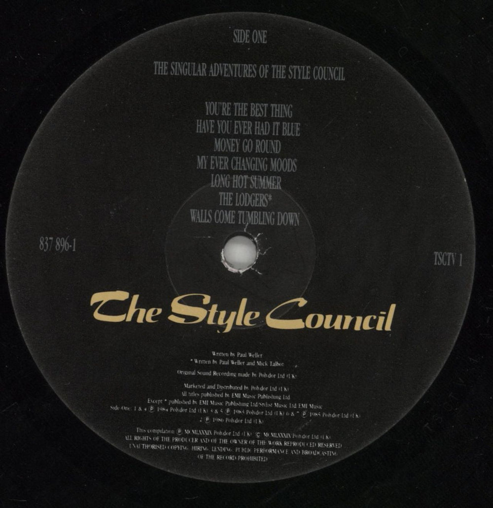 The Style Council The Singular Adventures Of The Style Council - Sticker - EX UK vinyl LP album (LP record) STYLPTH776350
