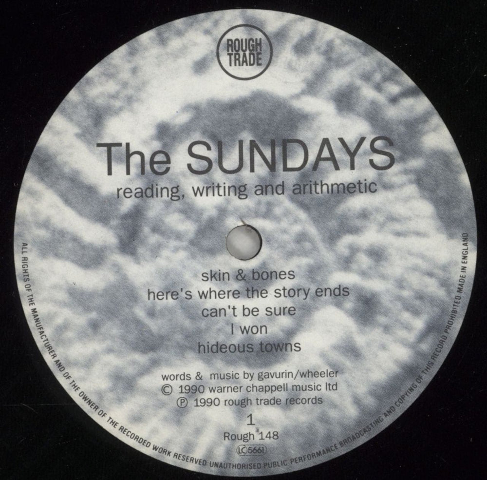 The Sundays Reading Writing And Arithmetic UK vinyl LP album (LP record) SUNLPRE89505