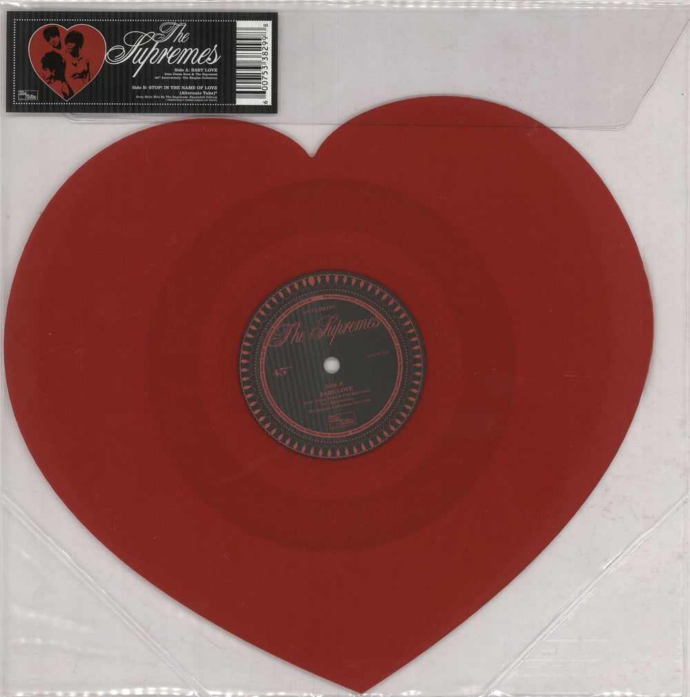 The Supremes Baby Love - RSD12 - Red Heart Vinyl UK shaped picture disc (picture disc vinyl record) 533829-9