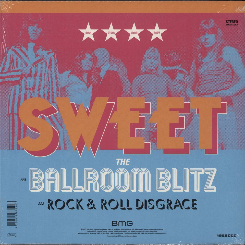The Sweet Block Buster! / The Ballroom Blitz - Blue Vinyl - RSD23 - Hype-sticker UK 12" vinyl single (12 inch record / Maxi-single) 4050538879247