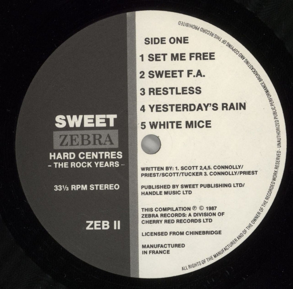 The Sweet Hard Centres - The Rock Years UK vinyl LP album (LP record) SWTLPHA428793