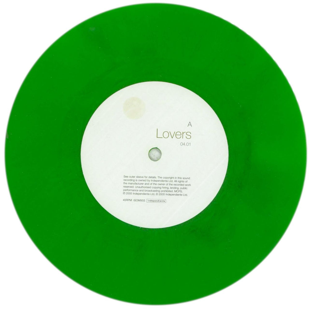 The Tears Lovers - Green Vinyl UK 7" vinyl single (7 inch record / 45) TTZ07LO327000