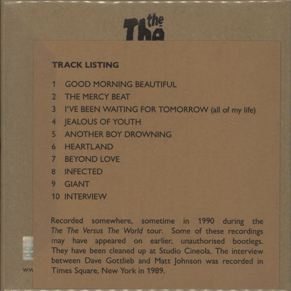 The The Official Bootleg - Volume 002 UK CD-R acetate