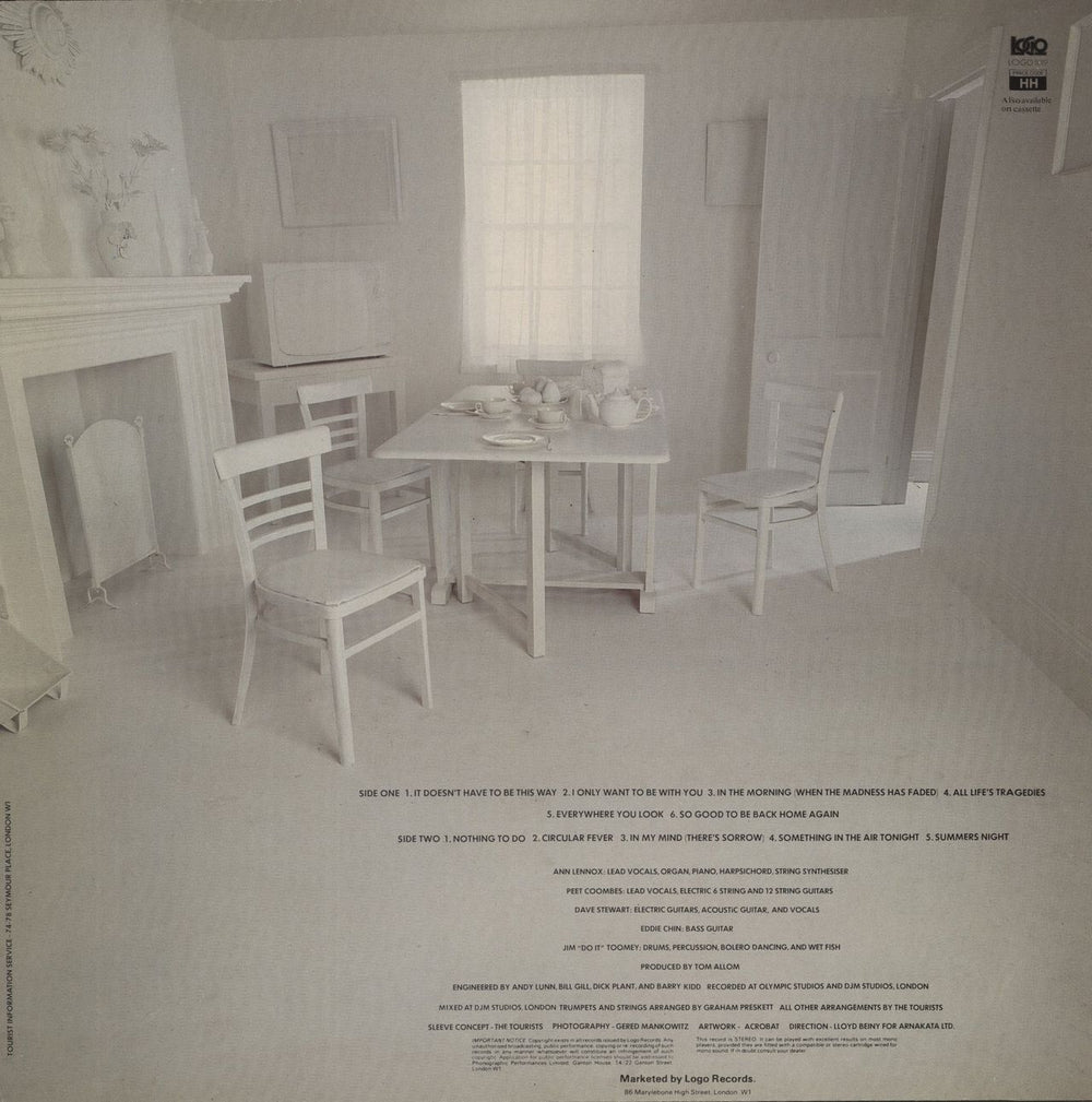 The Tourists Reality Effect - Song Hype-Stickered Sleeve UK vinyl LP album (LP record)