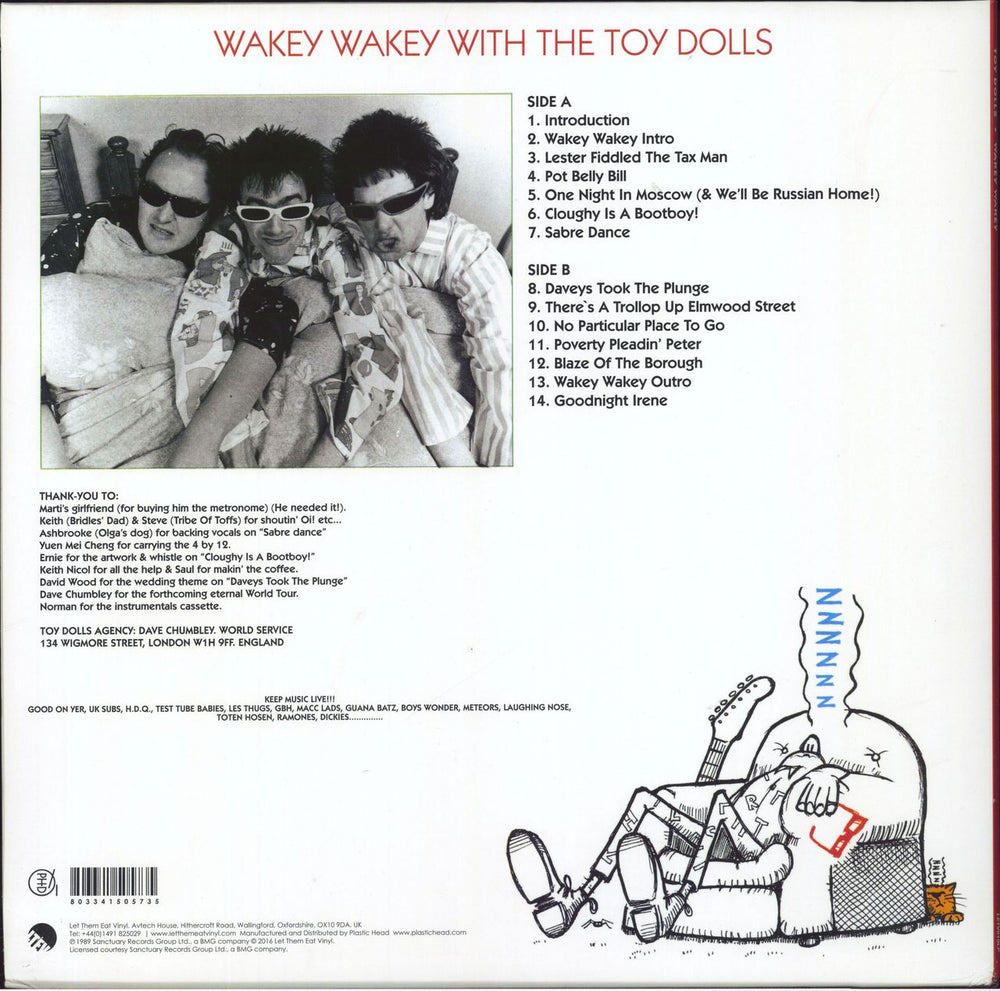 The Toy Dolls (70s) Wakey Wakey! - Red Vinyl UK vinyl LP album (LP record) 803341505735