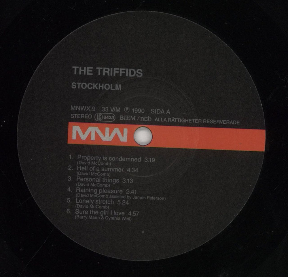The Triffids (80s) Stockholm - Live Swedish vinyl LP album (LP record) TFILPST856273