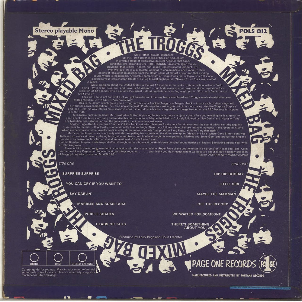 The Troggs Mixed Bag UK vinyl LP album (LP record) TRGLPMI697054