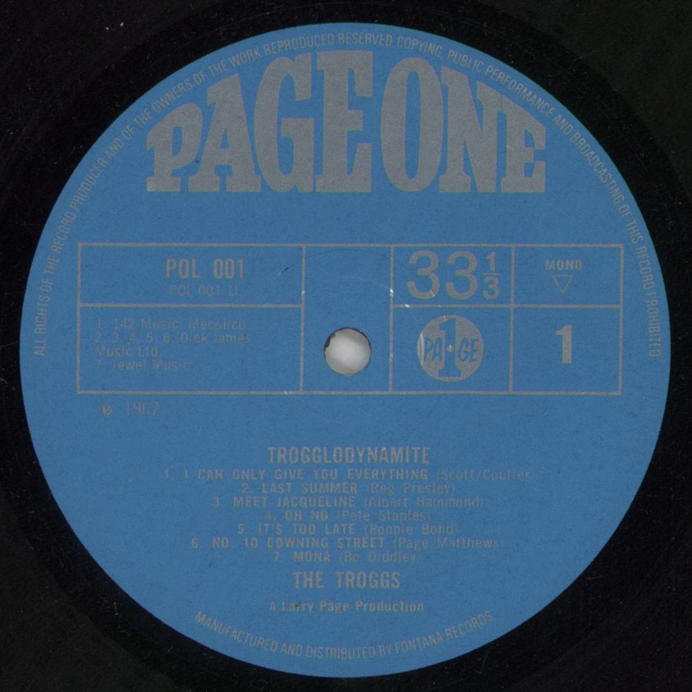 The Troggs Trogglodynamite - VG UK vinyl LP album (LP record) TRGLPTR609737