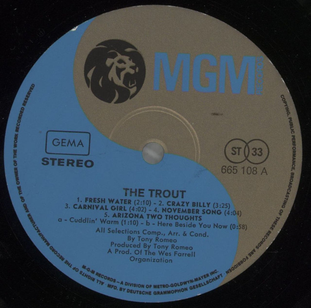 The Trout The Trout German vinyl LP album (LP record) 4IXLPTH857072