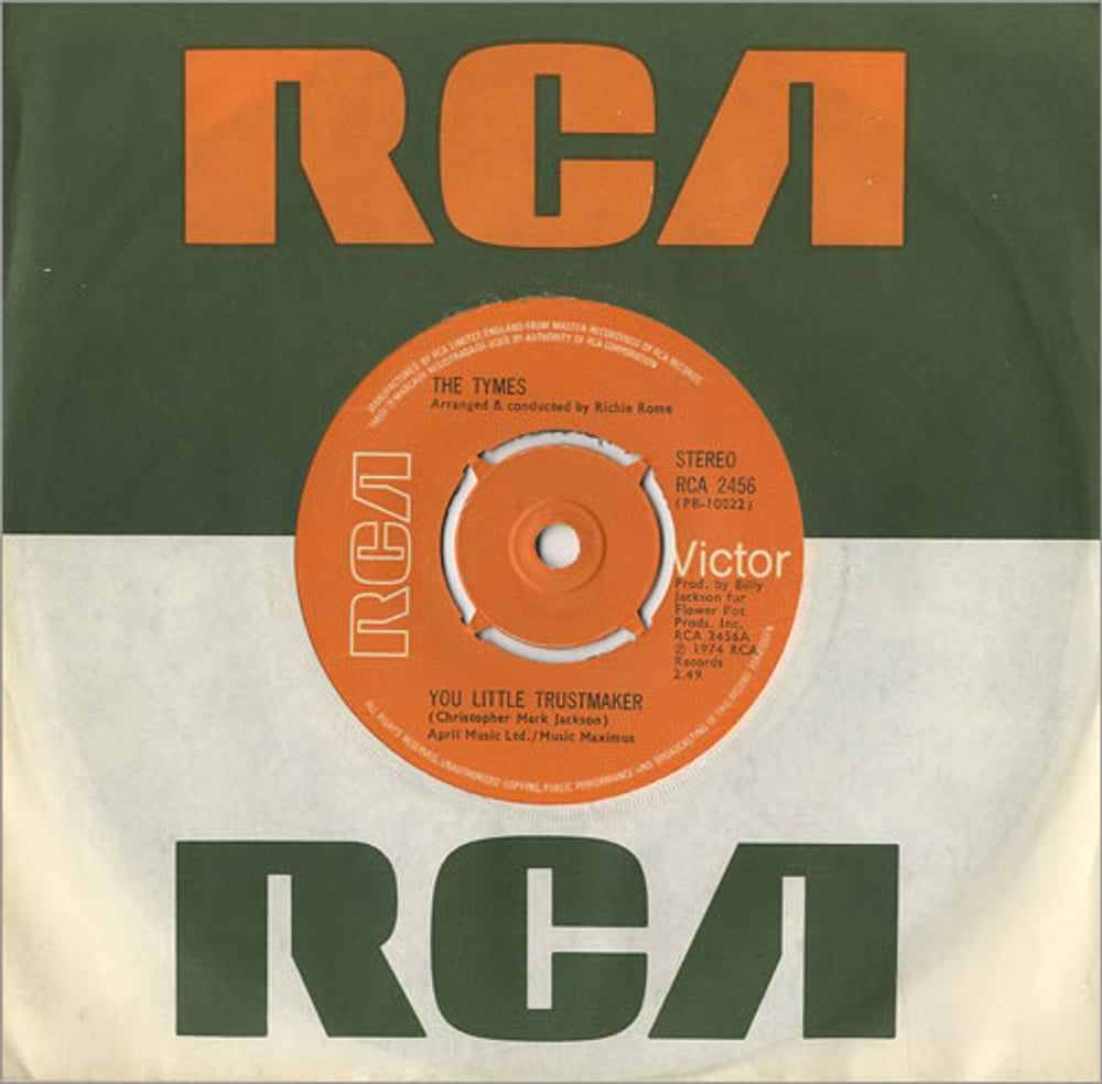 The Tymes You Little Trustmaker UK 7" vinyl single (7 inch record / 45) RCA2456