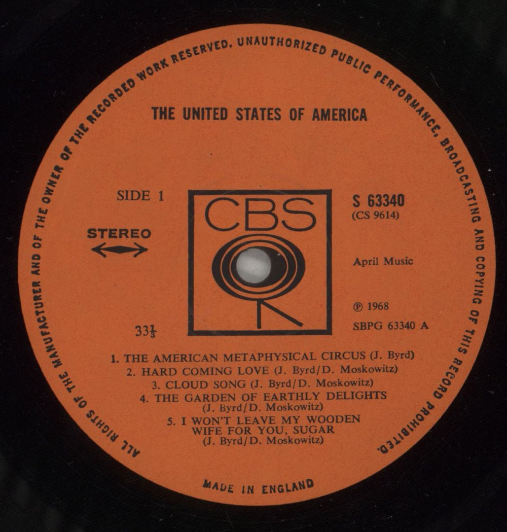 The United States Of America The United States Of America - 1st UK vinyl LP album (LP record) AM6LPTH640322