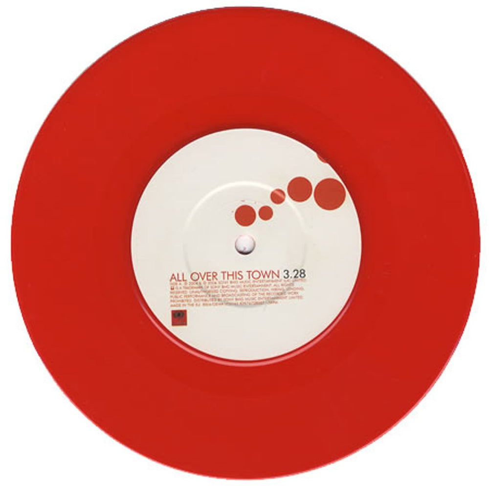 The Upper Room All Over This Town - Red Vinyl UK 7" vinyl single (7 inch record / 45) TUO07AL354644