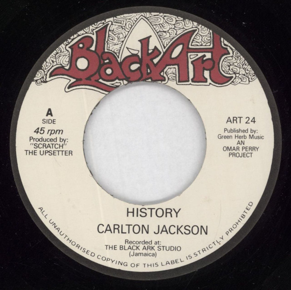 The Upsetters History UK 7" vinyl single (7 inch record / 45) ART24