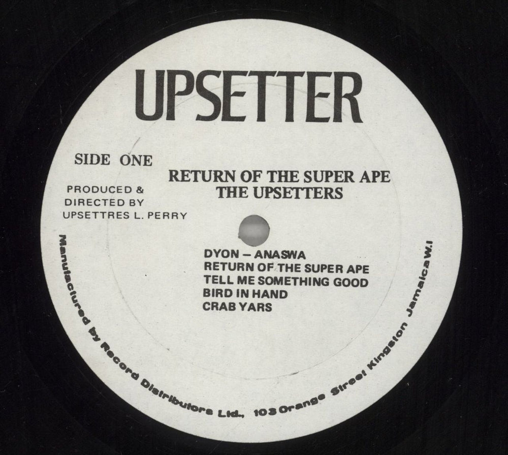 The Upsetters Return Of The Super Ape Jamaican vinyl LP album (LP record) TB8LPRE879789