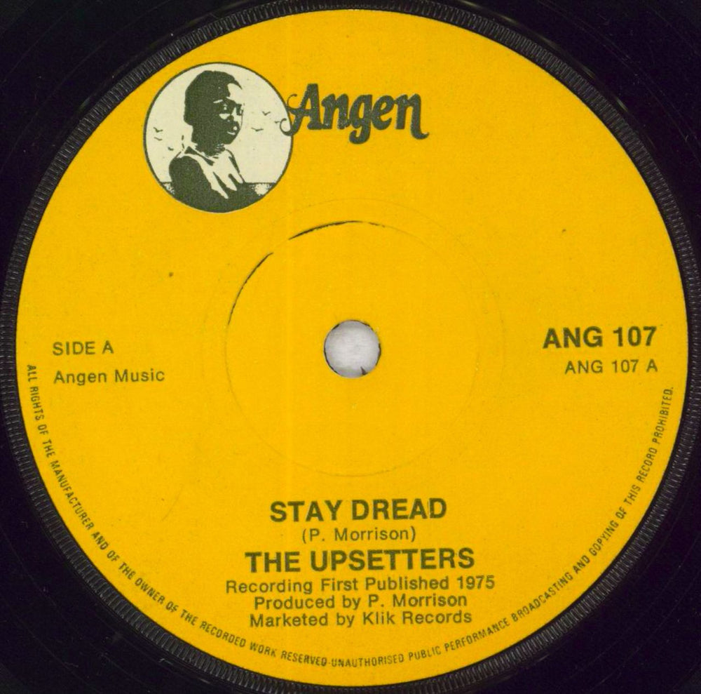 The Upsetters Stay Dread UK 7" vinyl single (7 inch record / 45) ANG 107