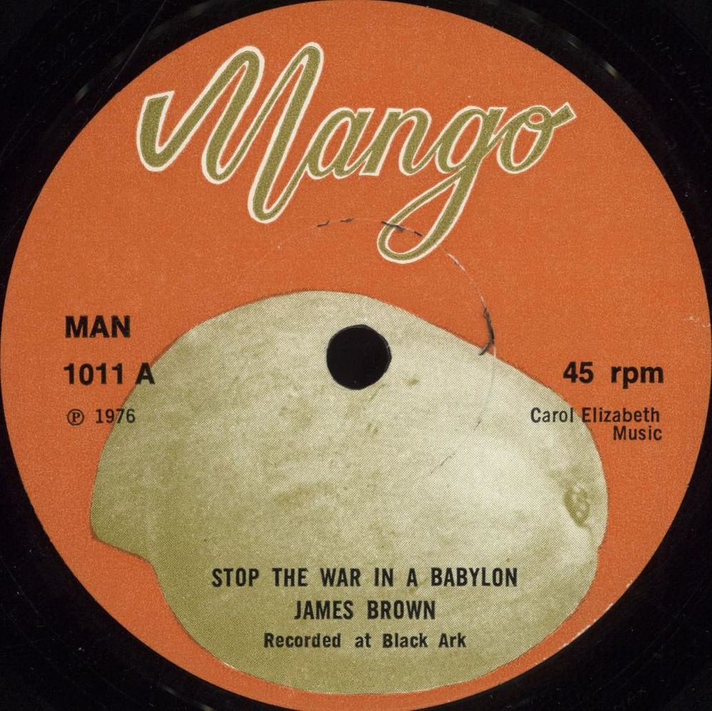 The Upsetters Stop The War In A Babylon / Dub In Peace UK 7" vinyl single (7 inch record / 45) MAN1011