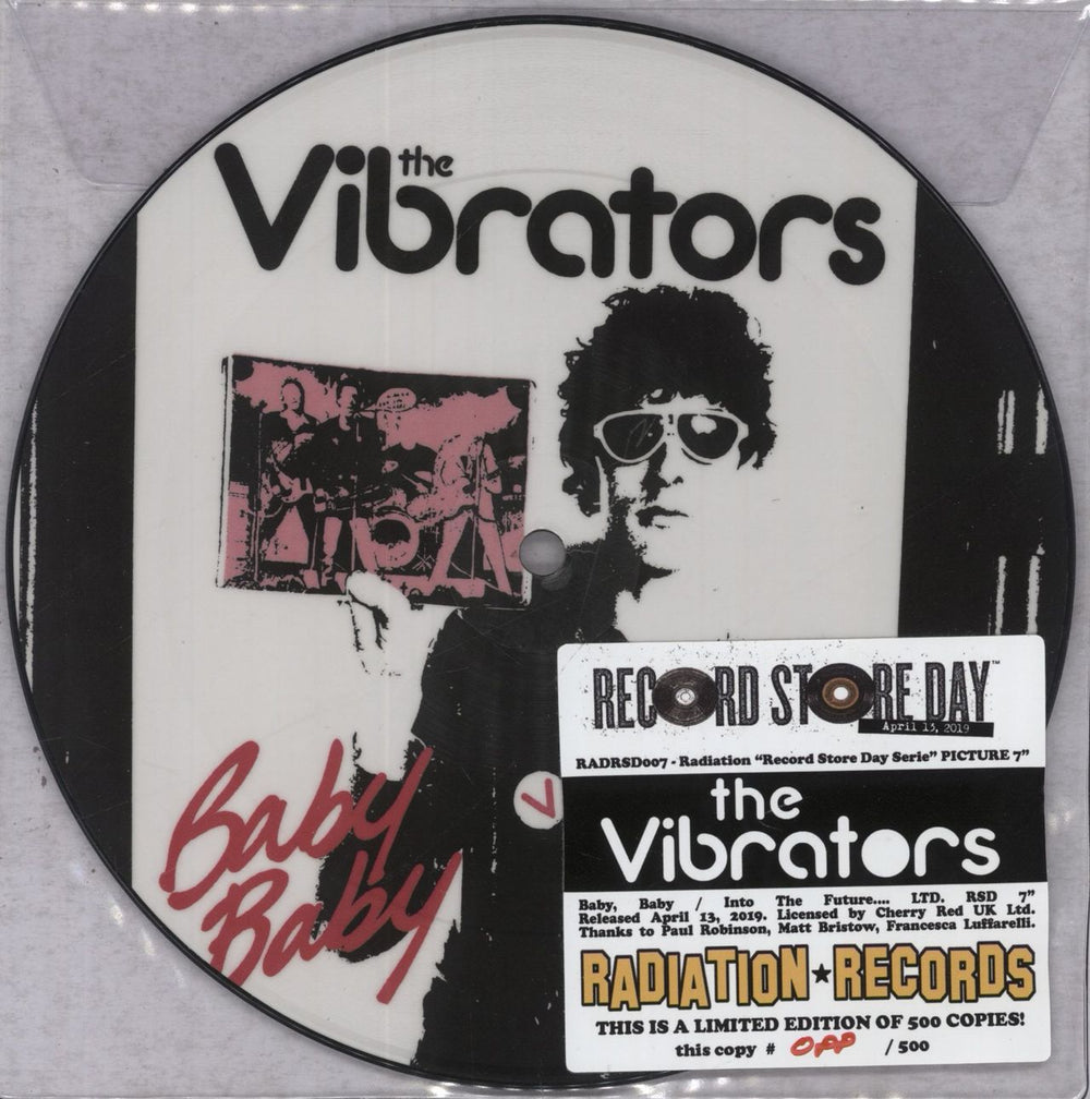 The Vibrators Baby Baby - RSD Italian 7" vinyl picture disc (7 inch picture disc single) RADRSD007