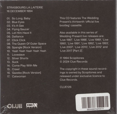 The Wedding Present Live 1994 | Strasbourg La Laiterie - Sealed UK CD album (CDLP) TWPCDLI839572