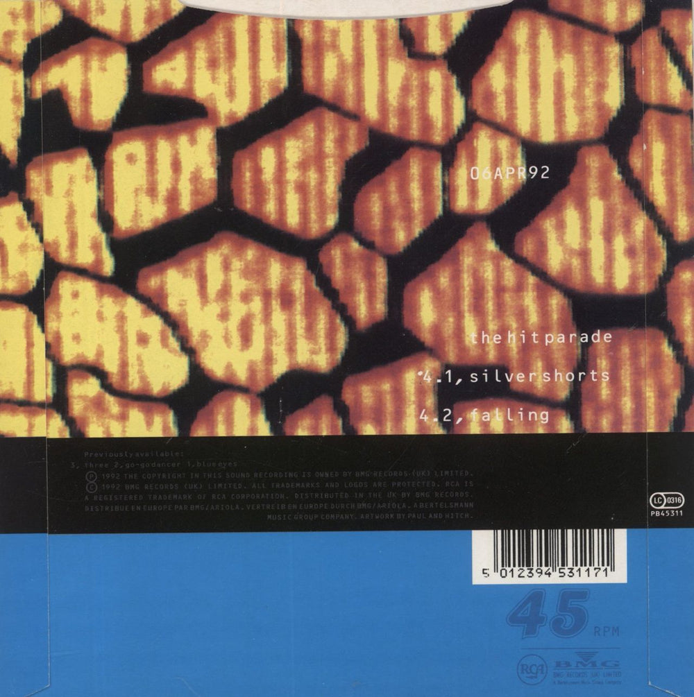 The Wedding Present Silver Shorts UK 7" vinyl single (7 inch record / 45) 5012394531171