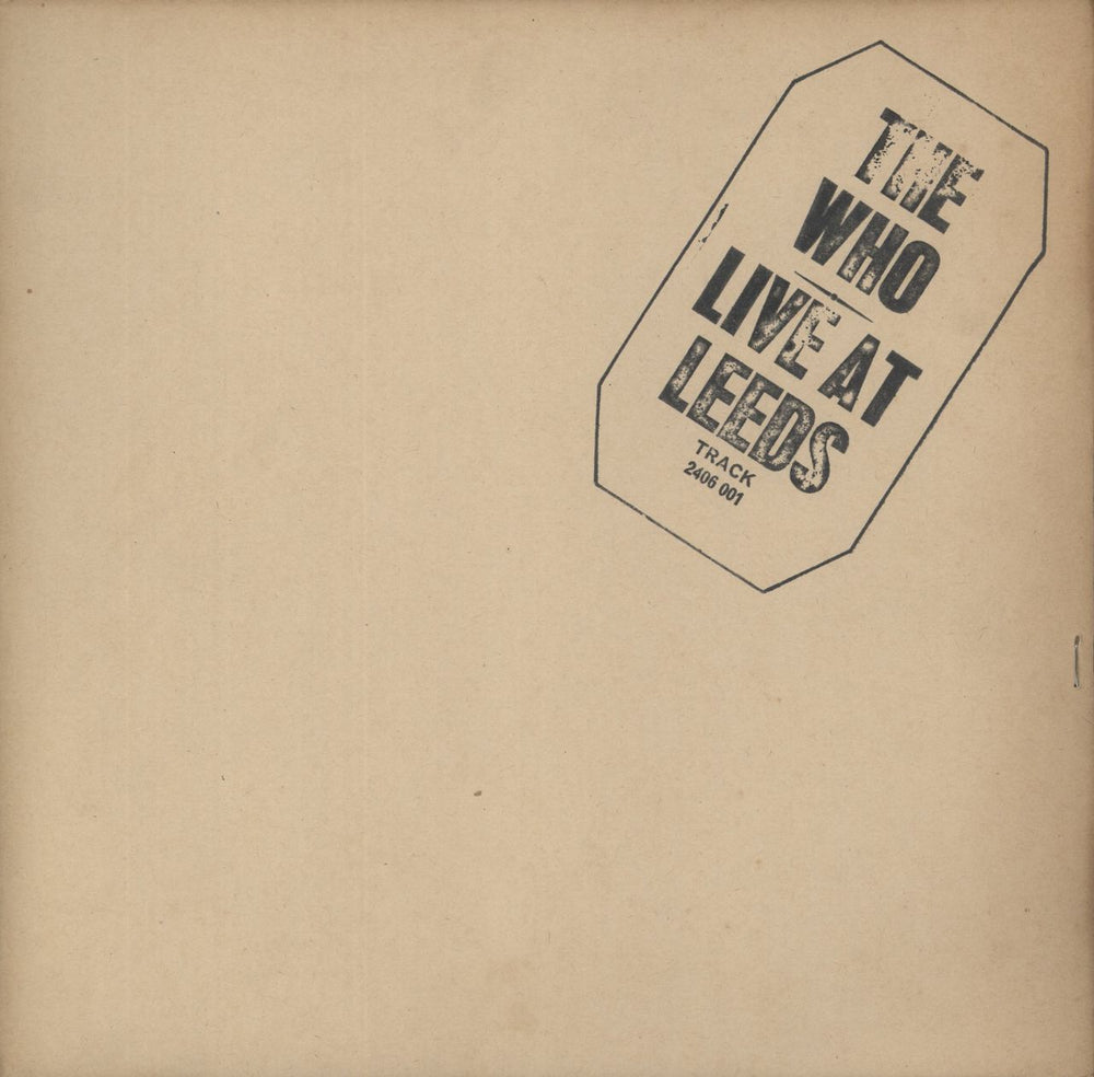 The Who Live At Leeds - 1st Black - Complete - Tuesday Poster UK vinyl LP album (LP record) 2406001