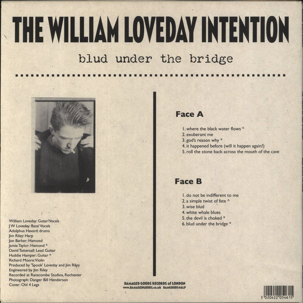 The William Loveday Intention Blud Under The Bridge UK vinyl LP album (LP record) 5020422054615