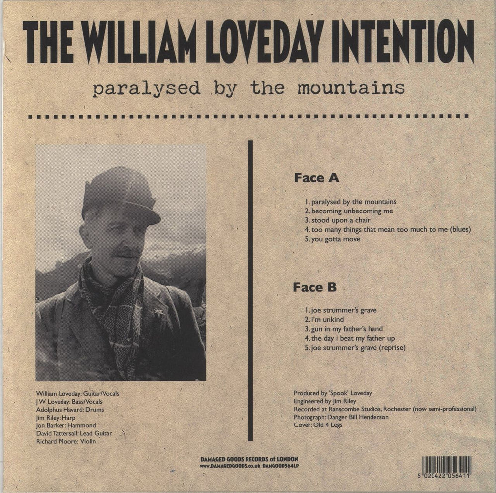 The William Loveday Intention Paralysed By The Mountains UK vinyl LP album (LP record) 5020422056411