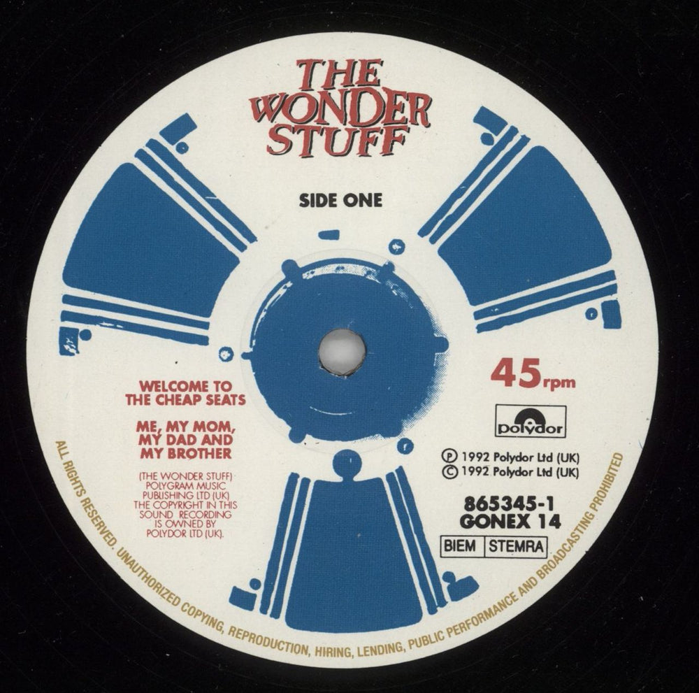 The Wonder Stuff Welcome To The Cheap Seats UK 12" vinyl single (12 inch record / Maxi-single) WON12WE258095