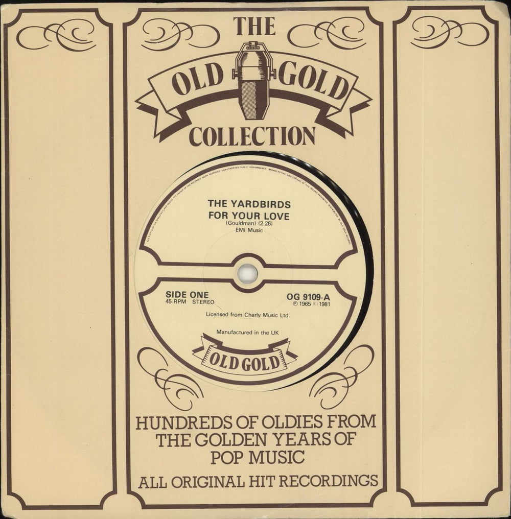 The Yardbirds For Your Love UK 7" vinyl single (7 inch record / 45) OG9109