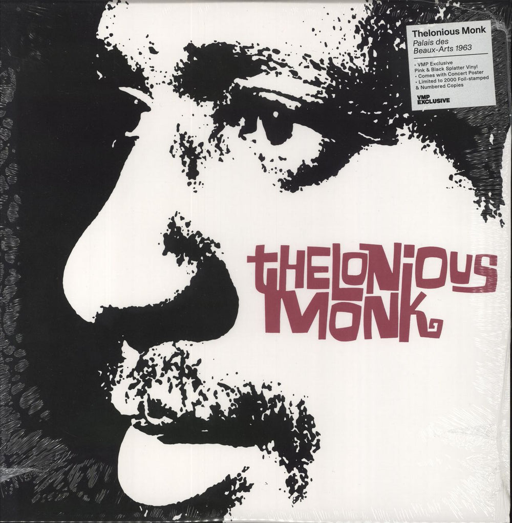 Thelonious Monk Palais des Beaux-Arts 1963 - Limited - Numbered - Pink & Black Splatter US vinyl LP album (LP record) TWM55