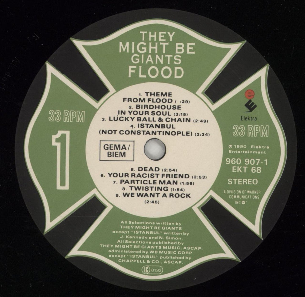 They Might Be Giants Flood - EX UK vinyl LP album (LP record) TMGLPFL526086