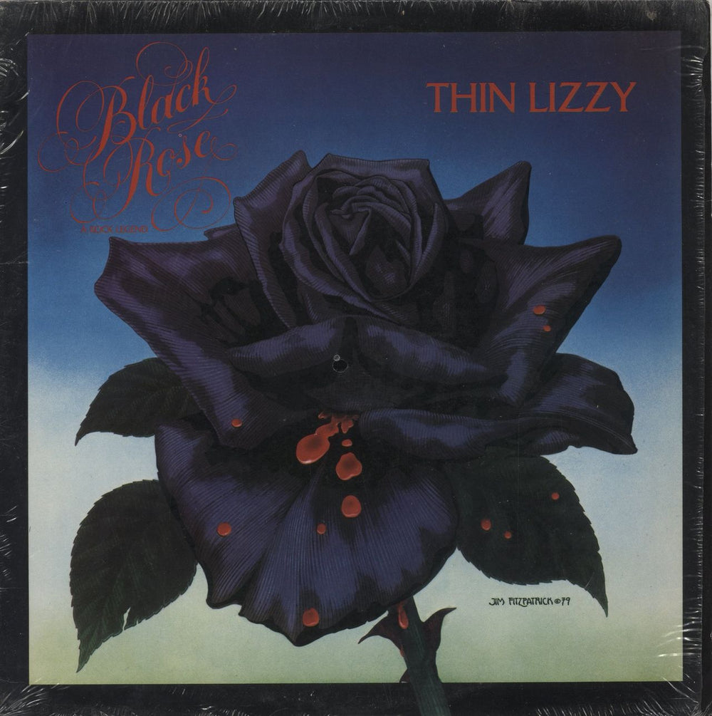 Thin Lizzy Black Rose + Inner - Shrink UK vinyl LP album (LP record) 9102032