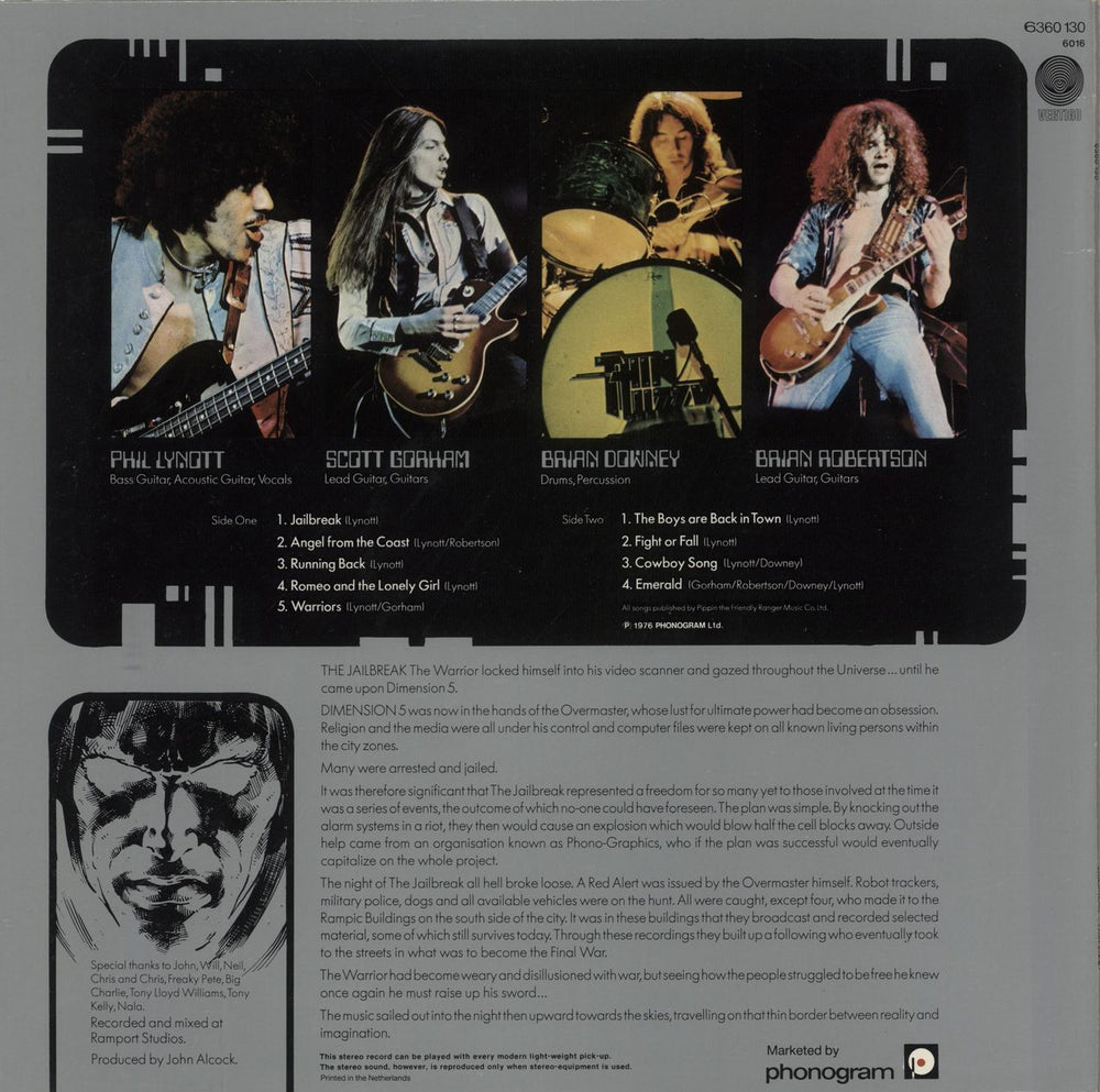 Thin Lizzy Jailbreak Dutch vinyl LP album (LP record)