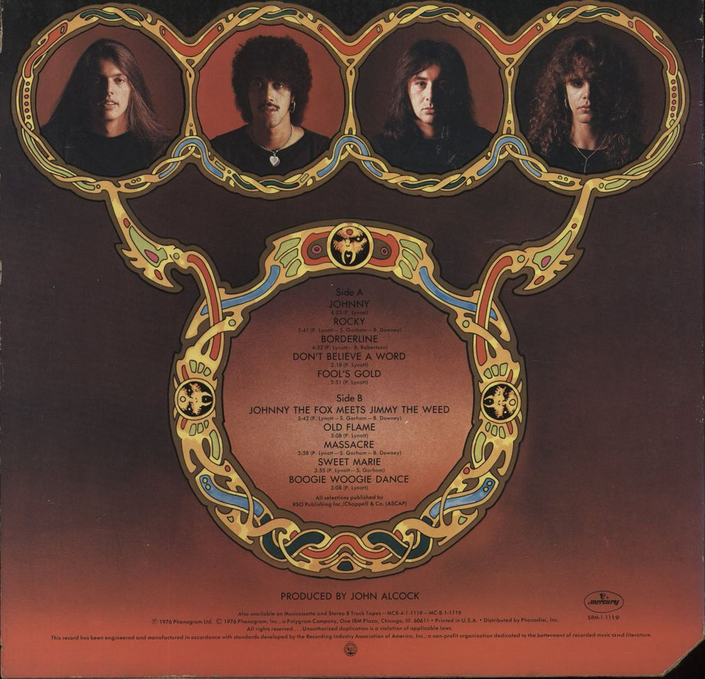 Thin Lizzy Johnny The Fox - EX US vinyl LP album (LP record)