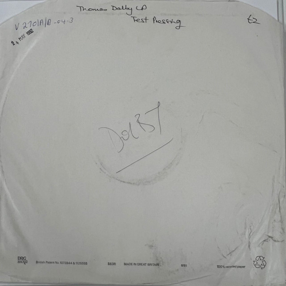 Thomas Dolby Astronauts & Heretics - White Label Test Pressing UK vinyl LP album (LP record)