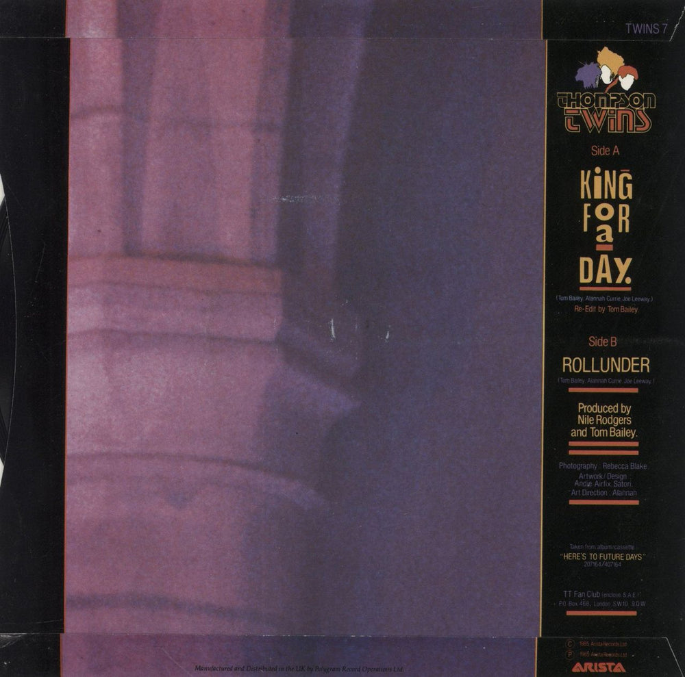 Thompson Twins King For A Day UK 7" vinyl single (7 inch record / 45)