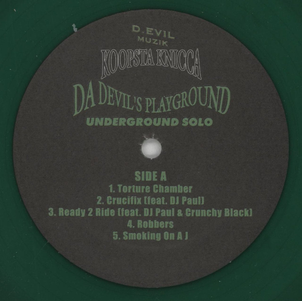 Three 6 Mafia Da Devils Playground: Underground Solo - Yellow and Green Vinyl US 2-LP vinyl record set (Double LP Album) T8Q2LDA850052